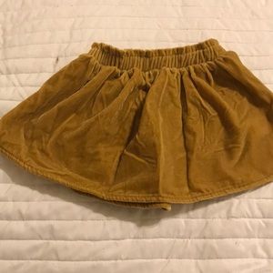 Velvet mini skirt